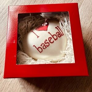 I Love Baseball Ornament